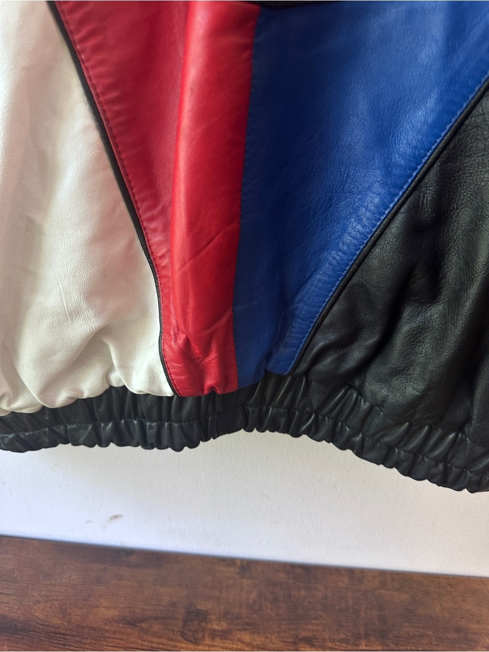 RARE 90s Vintage Corvette Bomber Leather Jacket Men's L Leather Classic - AS IS - Picture 7 of 8